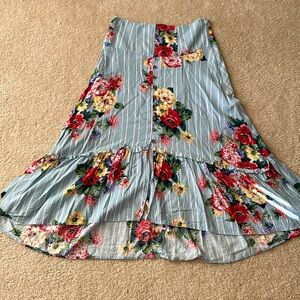 Maeve by Anthropologie blue floral skirt size 6